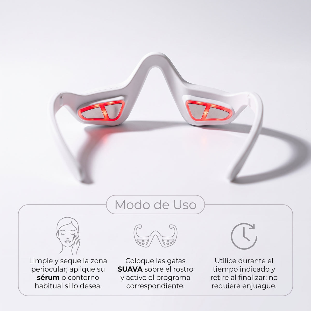Suava™Gafas de Luz Roja + Microcorriente